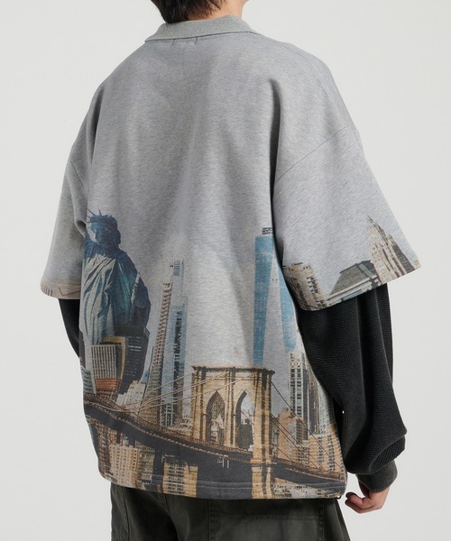 「Perushu」 半袖ポロシャツ MEDIUM ブルー メンズ_画像2