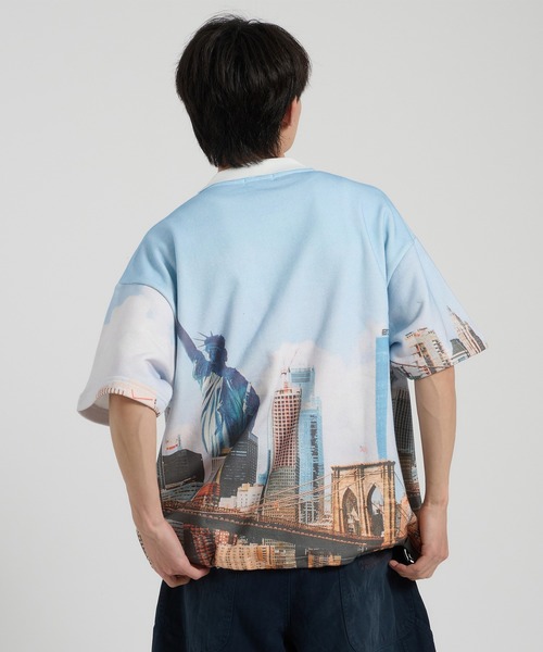 「Perushu」 半袖ポロシャツ MEDIUM ブルー メンズ_画像6