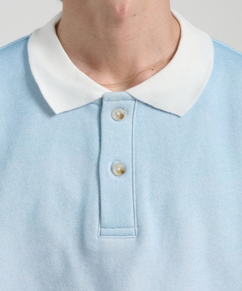 「Perushu」 半袖ポロシャツ MEDIUM ブルー メンズ_画像8