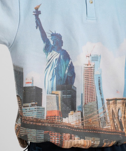 「Perushu」 半袖ポロシャツ MEDIUM ブルー メンズ_画像9