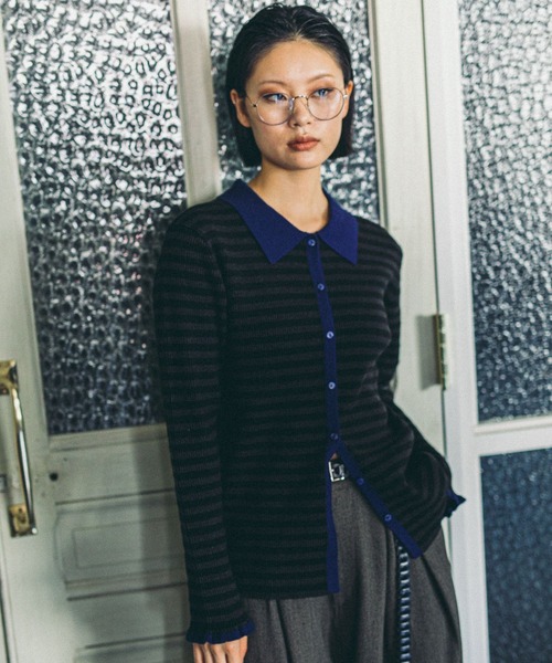 niko and…（ニコアンド） カーディガン 「MODE NORM CORE」12Gフリル