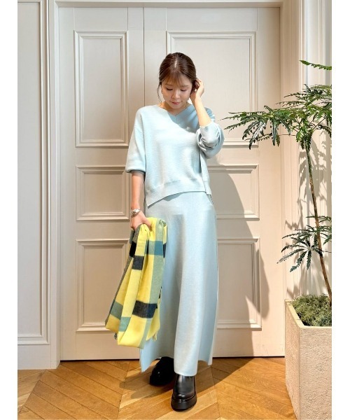 allureville ニット セーター ウールスムース2WAYネックプルオーバー