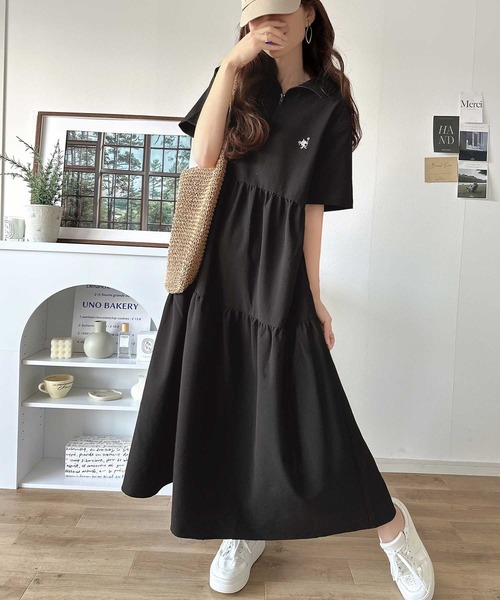 classicalelf（クラシカルエルフ） 半袖ワンピース MEDIUM ブラック