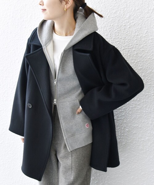 美品ships any⭐︎チェスターコート SHIPS any 「SHIPS any」 チェスターコート ONE SIZE ブラック