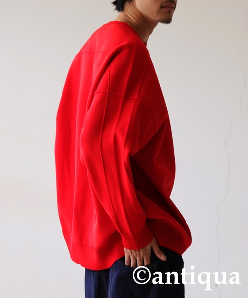 「antiqua」 長袖ニット P レッド レディース_画像7