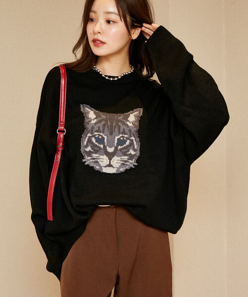 PUBLUX（パブリュクス） ニット セーター Various キャット デザイン