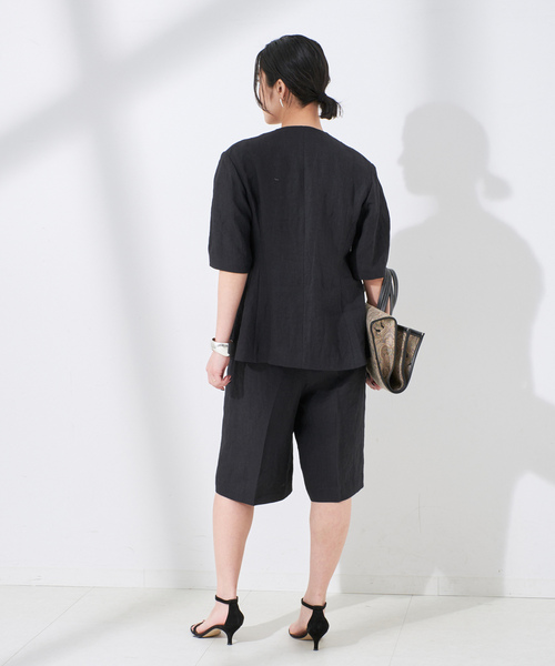 「journal standard L'essage」 半袖ブラウス - ブラック レディースの画像