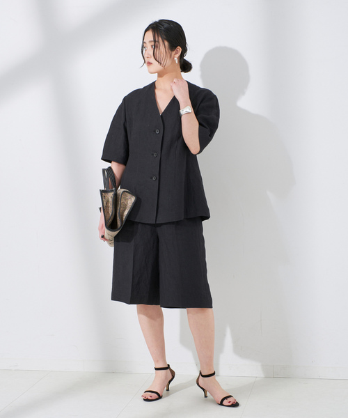 「journal standard L'essage」 半袖ブラウス - ブラック レディースの画像