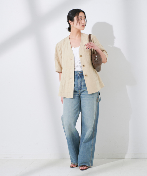 「journal standard L'essage」 半袖ブラウス - ブラック レディースの画像