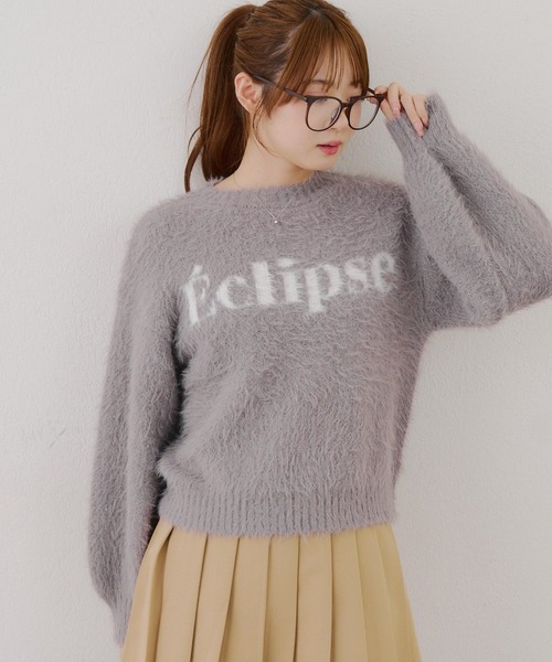 ANOTHER BRANCH OLIVE des OLIVE ニット セーター ラメフェザーロゴ