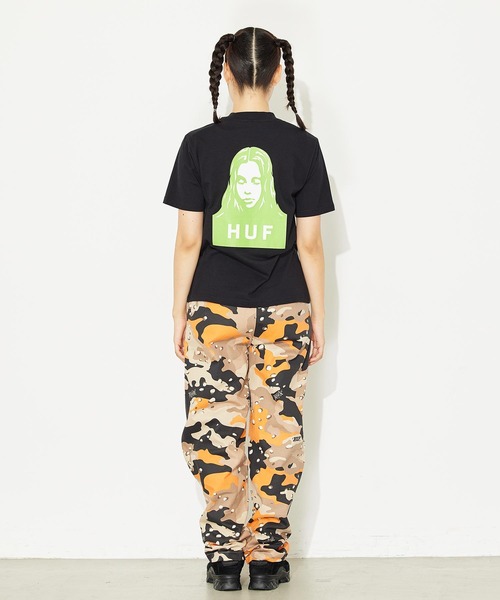 「X-girl」 半袖Tシャツ「HUFコラボ」 M ホワイト レディース_画像9