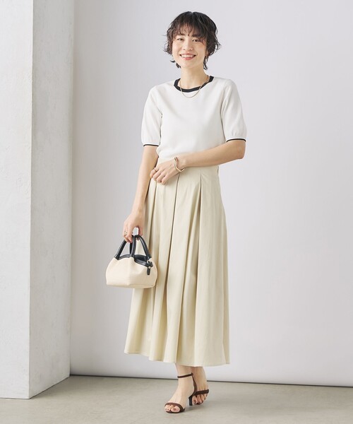 「NOLLEY'S Sophi」 半袖ニット 36 ホワイト レディース_画像3