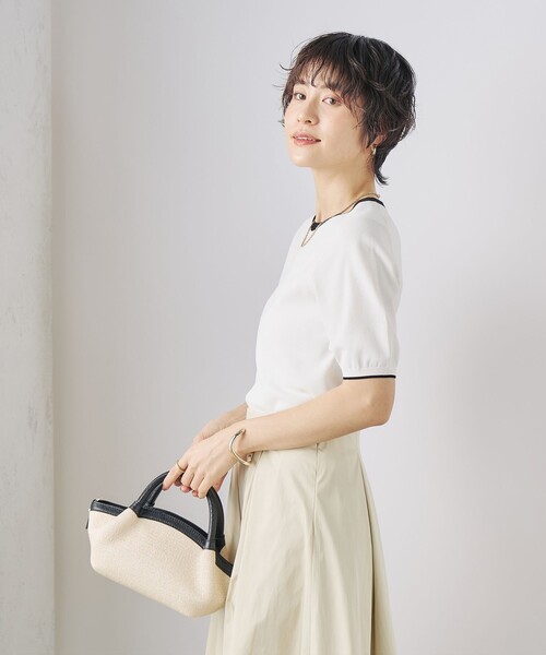 「NOLLEY'S Sophi」 半袖ニット 36 ホワイト レディース_画像8