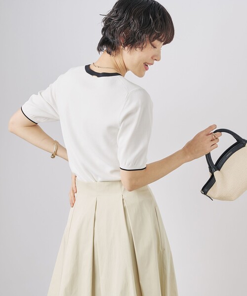 「NOLLEY'S Sophi」 半袖ニット 36 ホワイト レディース_画像9