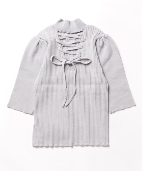 「EATME」 半袖ニット FREE オフホワイト レディース_画像2