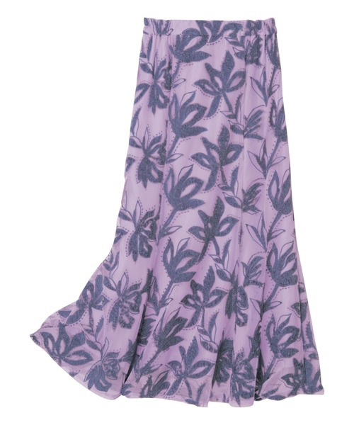 「RANAN」 ロングスカート LL チャコール レディース_画像3