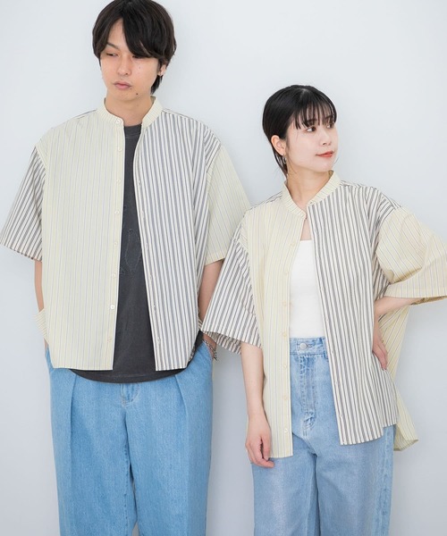 「SENSE OF PLACE by URBAN RESEARCH」 半袖シャツ MEDIUM ブルー メンズ_画像3