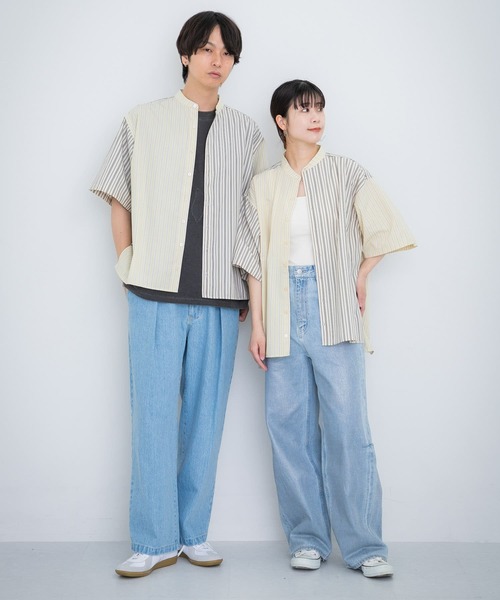 「SENSE OF PLACE by URBAN RESEARCH」 半袖シャツ MEDIUM ブルー メンズ_画像4
