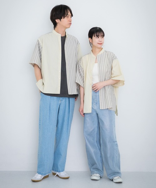 「SENSE OF PLACE by URBAN RESEARCH」 半袖シャツ MEDIUM ブルー メンズ_画像5