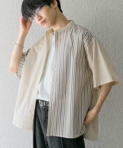 「SENSE OF PLACE by URBAN RESEARCH」 半袖シャツ MEDIUM ブルー メンズ_画像7