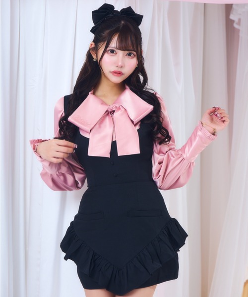 ReAmour ブラウス シャツ ロゴリボンブラウス レディース : ZOZOTOWN
