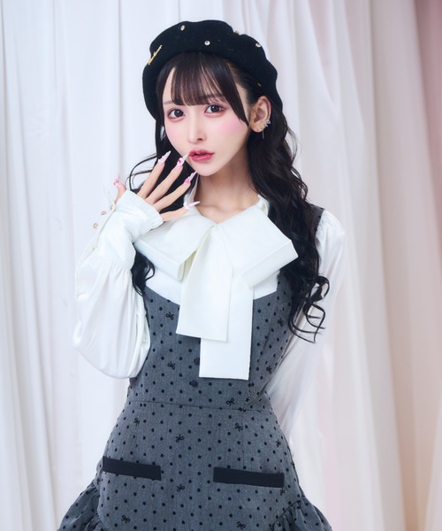 ReAmour ブラウス シャツ ロゴリボンブラウス レディース : ZOZOTOWN