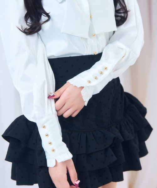 ReAmour ブラウス シャツ ロゴリボンブラウス レディース : ZOZOTOWN