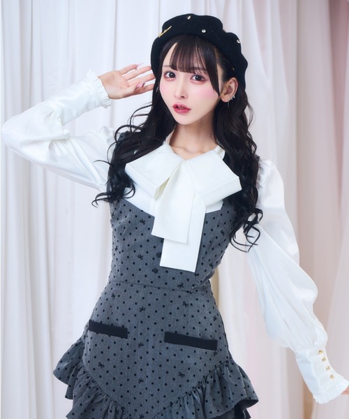 ReAmour ブラウス シャツ ロゴリボンブラウス レディース : ZOZOTOWN