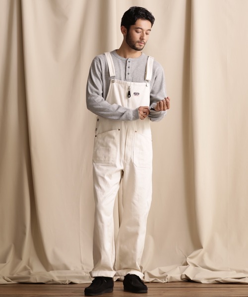 Schott N.Y.C. ベージュオーバーオール メンズ Schott N.Y.C（ショット） サロペット オーバーオール Schott/ショット