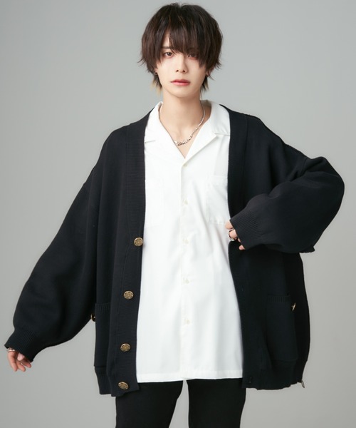 「ADRER」 ニットカーディガン SMALL ホワイト メンズの画像2