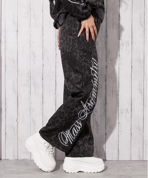 スウェットパンツ ジャージ 「筆記体ロゴ×裏起毛」ストリートムード