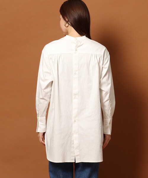 「DRESSTERIOR」 長袖ブラウス 36 ネイビー レディース_画像2