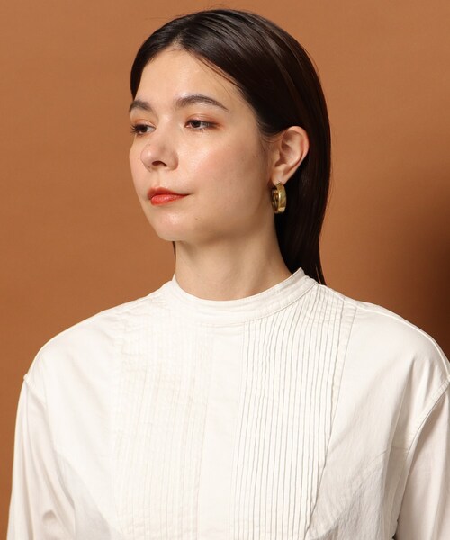 「DRESSTERIOR」 長袖ブラウス 36 ネイビー レディース_画像6