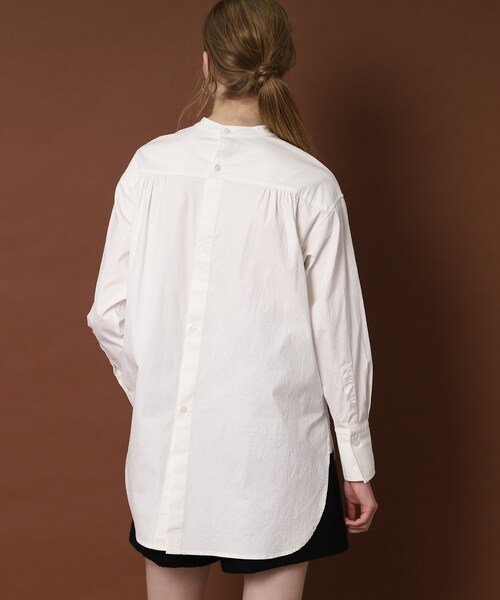 「DRESSTERIOR」 長袖ブラウス 36 ネイビー レディース_画像7