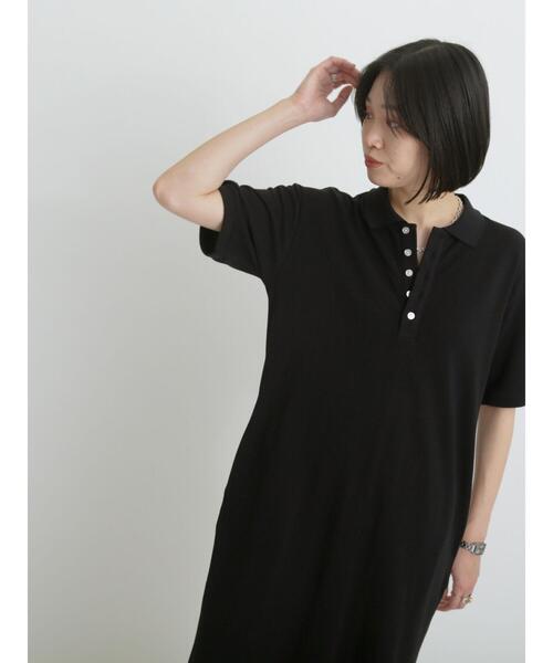 「sm2rhythm」 半袖ワンピース F ブラック レディース_画像3