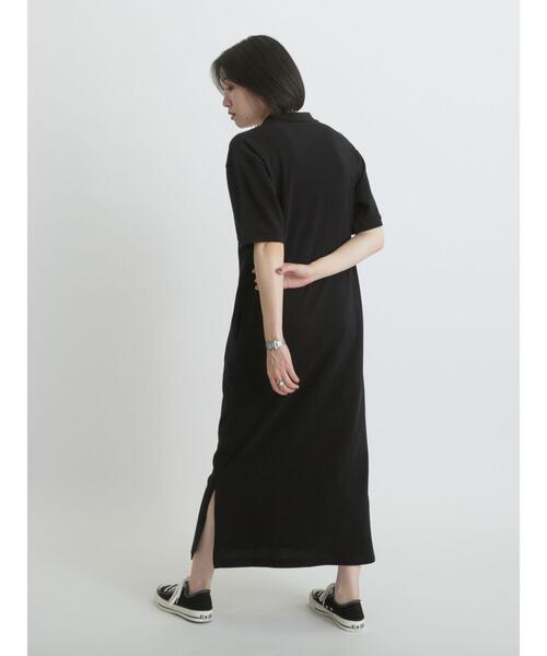 「sm2rhythm」 半袖ワンピース F ブラック レディース_画像6