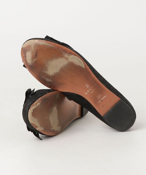 「LANVIN en Bleu」 フラットパンプス 23.5cm ブラック レディース_画像3