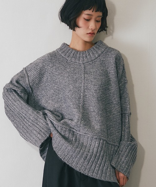 ニット セーター ウール混プールオーバーニット レディース : ZOZOTOWN