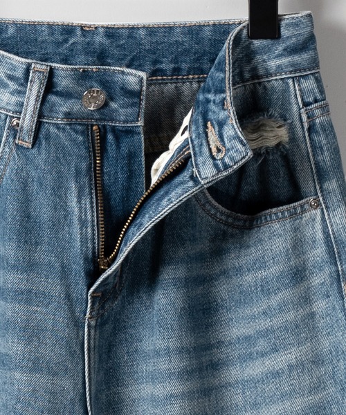 「me+em select」 デニムパンツ X-LARGE ブルー レディース_画像4