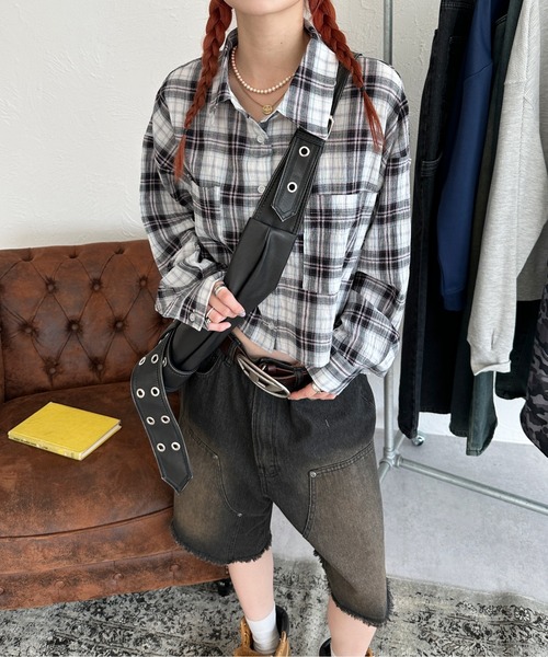 「sedacle girl」 長袖シャツ FREE ブラック レディース_画像2