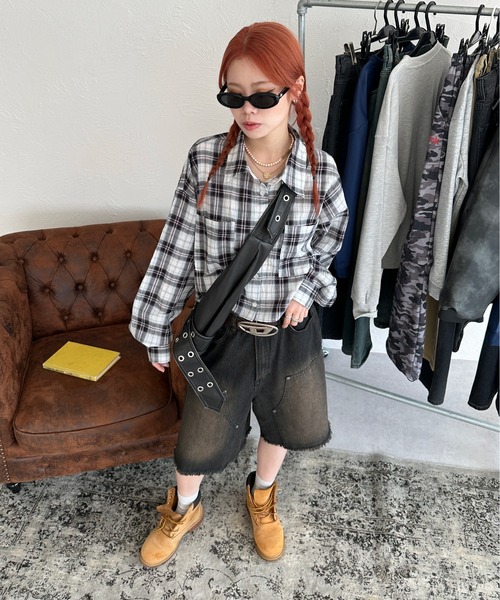 「sedacle girl」 長袖シャツ FREE ブラック レディース_画像3