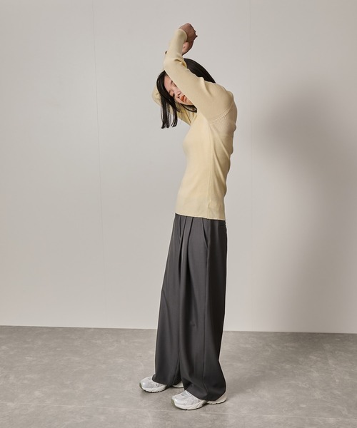 「NERGY」 スラックス M ベージュ レディース_画像2