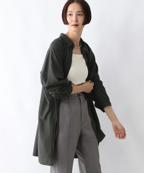 「LEPSIM」 長袖シャツ FREE チャコールグレー レディース_画像5