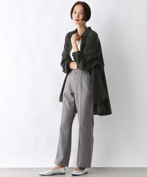 「LEPSIM」 長袖シャツ FREE チャコールグレー レディース_画像8