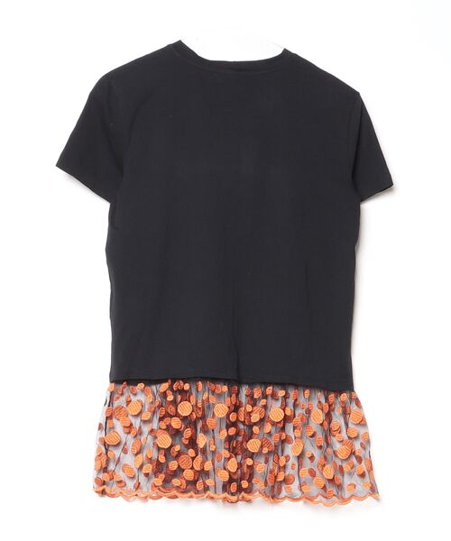 「RED VALENTINO」 花柄半袖カットソー S ブラック レディース_画像2