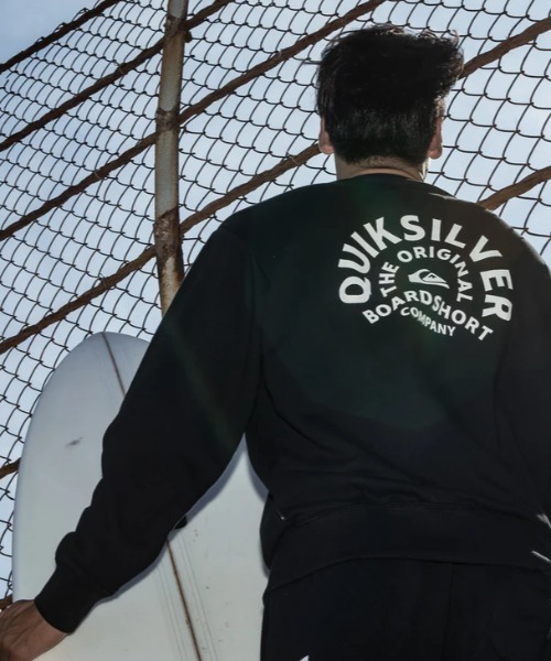 「Quiksilver」 スウェットカットソー MEDIUM ブラック メンズ_画像5