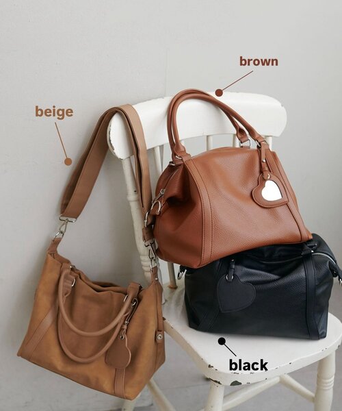 Discoat（ディスコート） ボストンバッグ ミラーチャーム付ソフト