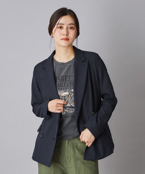 つるたて　DRESSTERIOR コットン リネン ダブルジャケット DRESSTERIOR（ドレステリア） ジャケット テーラードジャケット
