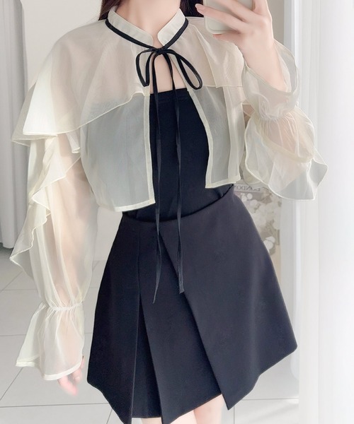 「mily bilet」 コンビワンピース MEDIUM グレー レディース_画像2