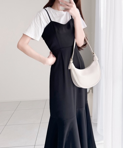 「mily bilet」 コンビワンピース MEDIUM グレー レディース_画像3